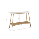 Madison Park Parker Mid-Century Console MP120-1065 Off-White/Natural