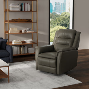 English Elm Global Swivel Glider Recliner In Madras Gray - Luxurious Comfort, Smooth Motion & Durable Design B339P333954