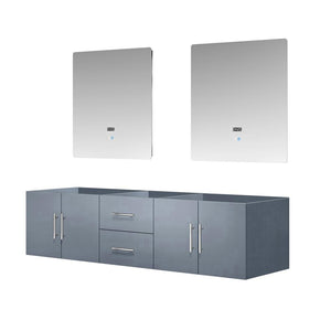 English Elm Dark Grey Double Bath Vanity Set With 30-Inch Led Mirrors - Stylish Storage & Easy Installation B2731S00550