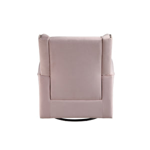 English Elm Fabric Lattice Swivel Glider Chair with Removable Seat and Side Storage Pockets for Cozy Relaxation Pink B016P324091