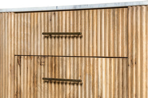 VIG Furniture Modrest - Cambridge White Marble & Mango 3 Drawer Dresser VGED-RID108312