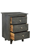 Gridley 3-Drawer Nightstand, Gray Wash