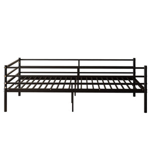 English Elm Bunk Bed Twin Over Heavy Duty Iron Frame with Guardrail for Teens and Adults W3752P464694