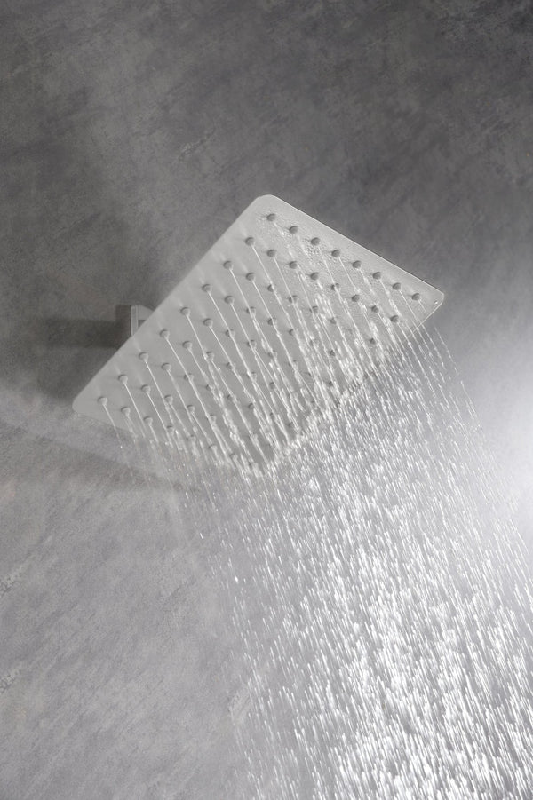 English Elm High Pressure Square Rain Shower Head Stainless Steel Spa Grade Full Body Coverage Brushed Nickel W127264835