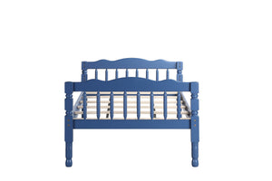English Elm Homestead Twin/Twin Bunk Bed with Convertible Stacked or Separate Design, Solid Slat System, 330lb Capacity Dark Blue 80 L x 12 W x 5 H B2726S00345