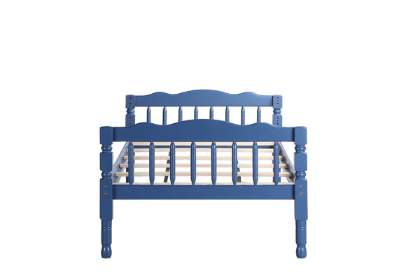 English Elm Homestead Twin/Twin Bunk Bed with Convertible Stacked or Separate Design, Solid Slat System, 330lb Capacity Dark Blue 80 L x 12 W x 5 H B2726S00345