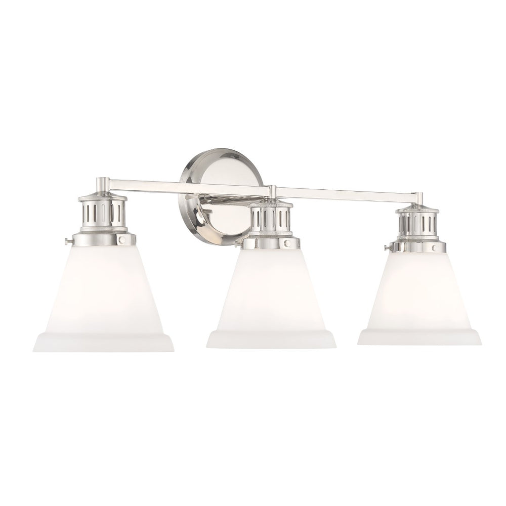 Alden 26'' Wide 3-Light Vanity Light - Antique Brass, Clear 2403-AN-CL Norwell