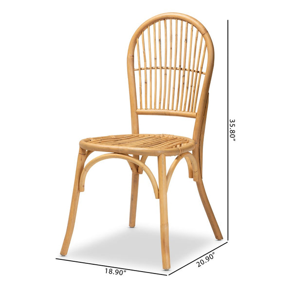 English Elm Mid-century Modern Mahogany Wood Counter Stool with Woven Rattan Back Panel B2750P470059
