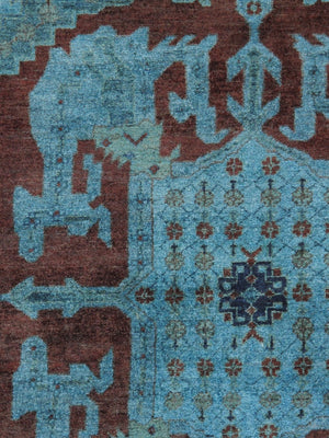 Pasargad Lahore Collection Hand-knotted Wool Area Rug – Bold, Trendy Design For Elegant Spaces   024085