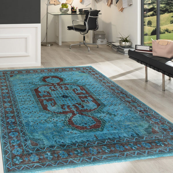 Pasargad Lahore Collection Hand-knotted Wool Area Rug – Bold, Trendy Design For Elegant Spaces   024085