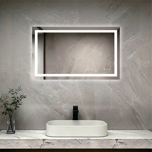 English Elm 40" Led Vanity Mirror with Front Back Halo Glow Anti-fog Dimmable Aluminum Frame W1920P493136