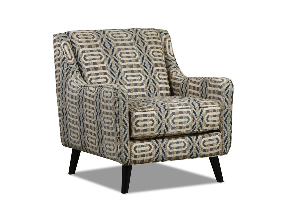 Fusion Silversmith Coffee Armada Accent Chair - Unique, Durable Design With Fun Print & Coffee Finish Legs Multi Ws ,2% Polyester,98% Polypropylene 240 Armada Coffee Accent Chair