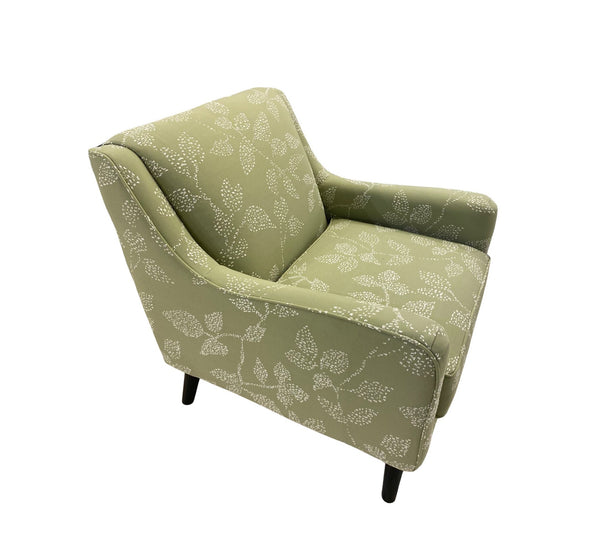 Fusion Celadon Vernon Sage Accent Chair - Unique Design With Sloped Arms, Durable Fabric & Coffee Finish Legs Green Ws,100% Polypropylene 240 Vernon Sage Accent Chair