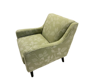 Fusion Celadon Vernon Sage Accent Chair - Unique Design With Sloped Arms, Durable Fabric & Coffee Finish Legs Green Ws,100% Polypropylene 240 Vernon Sage Accent Chair