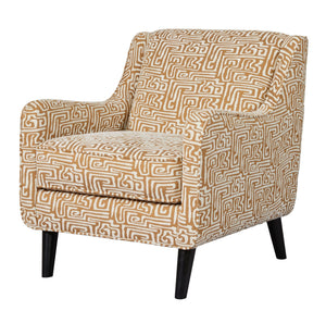 Fusion Durango Zeigeist Squash Accent Chair – Unique Design With Fun Patterns & Durable Coffee Finish Legs Multi S,57% Polypropylene,43% Polyester 240 Zeigeist Squash Accent Chair