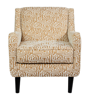 Fusion Durango Zeigeist Squash Accent Chair – Unique Design With Fun Patterns & Durable Coffee Finish Legs Multi S,57% Polypropylene,43% Polyester 240 Zeigeist Squash Accent Chair