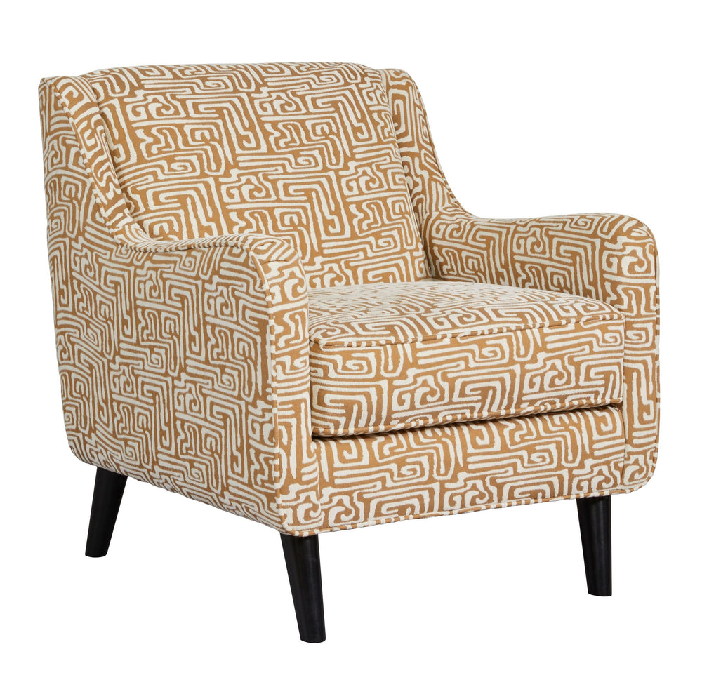 Fusion Durango Zeigeist Squash Accent Chair – Unique Design With Fun Patterns & Durable Coffee Finish Legs Multi S,57% Polypropylene,43% Polyester 240 Zeigeist Squash Accent Chair