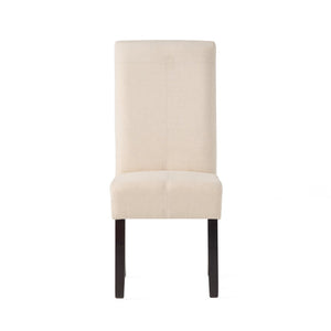 English Elm Pertica Upholstered Dining Chairs with T-stitch Detail Set of Two Modern Wood Leg N769P368552M