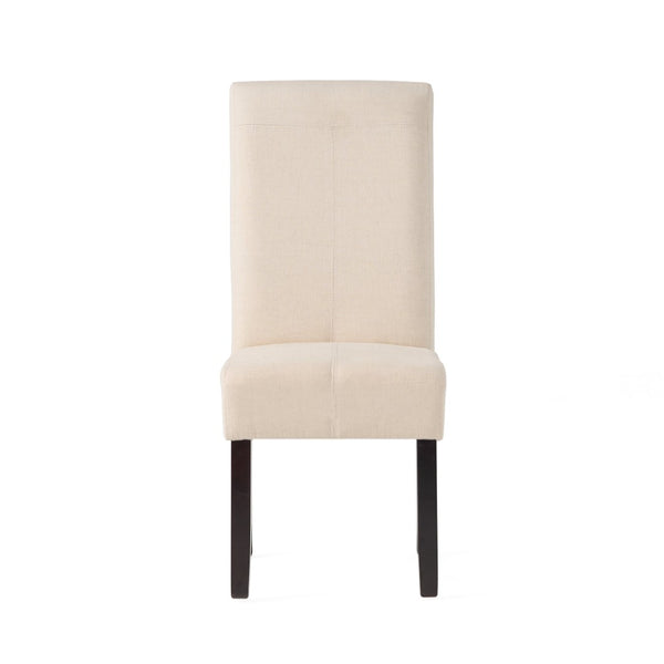 English Elm Pertica Upholstered Dining Chairs with T-stitch Detail Set of Two Modern Wood Leg N769P368552M