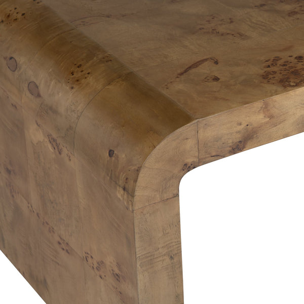 Crestview Collection Transitional Cocktail Table - Mappa Burl Wood With Unique Grain Patterns For Elegant Living Spaces Brown Solid Wood Cvfdr1166