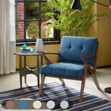 INK+IVY Rocket Mid-Century Lounge Chair II100-0088 Blue/Pecan