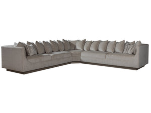 Lexington Artistica Home Claudette Sectional Sofa Set With Luxurious Down Pillows And Stylish Driftwood Finish For Comfort  Wood 2413-50s-40