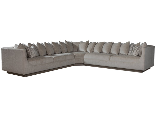 Lexington Artistica Home Claudette Sectional Sofa Set With Luxurious Down Pillows And Stylish Driftwood Finish For Comfort  Wood 2413-50s-40