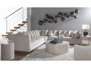Lexington Artistica Home Claudette Sectional Sofa Set With Luxurious Down Pillows And Stylish Driftwood Finish For Comfort  Wood 2413-50s-40