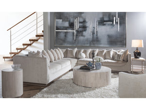 Lexington Artistica Home Claudette Sectional Sofa Set With Luxurious Down Pillows And Stylish Driftwood Finish For Comfort  Wood 2413-50s-40