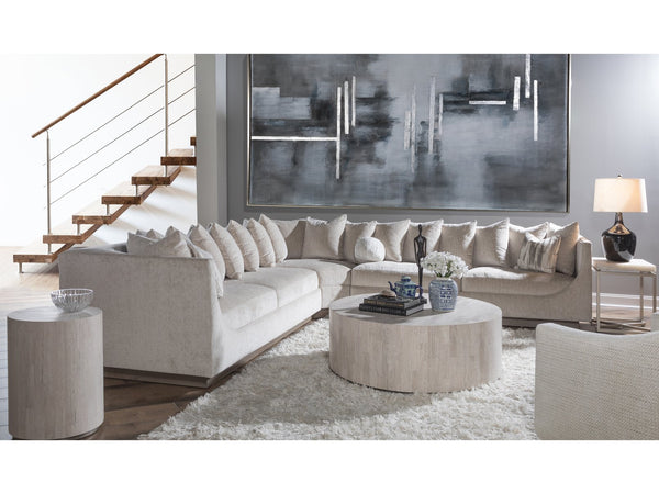 Lexington Artistica Home Claudette Sectional Sofa Set With Luxurious Down Pillows And Stylish Driftwood Finish For Comfort  Wood 2413-50s-40