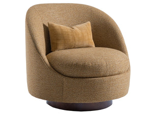 Lexington Artistica Home Genevieve Swivel Chair - Stylish Driftwood Finish With Luxurious Fabric For Ultimate Comfort And Support  Wood 2415-11sw-42