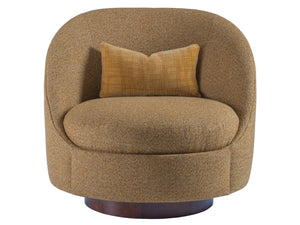 Lexington Artistica Home Genevieve Swivel Chair - Stylish Driftwood Finish With Luxurious Fabric For Ultimate Comfort And Support  Wood 2415-11sw-42