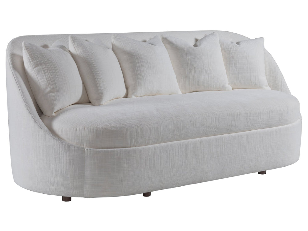 Lexington Artistica Home Genevieve Luxurious Bench Seat Sofa With Soft Fabric And Five Plush Down Throw Pillows For Comfort  Wood 2415-33-1-40