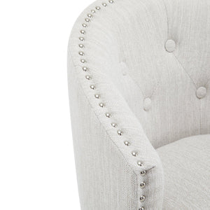 English Elm Christopher Knight Home® - 33.25" Swivel Counter Stools Set of 2 - 360° Upholstered Button-Tufted Back, Rubberwood Frame, Beige WF532109BGE