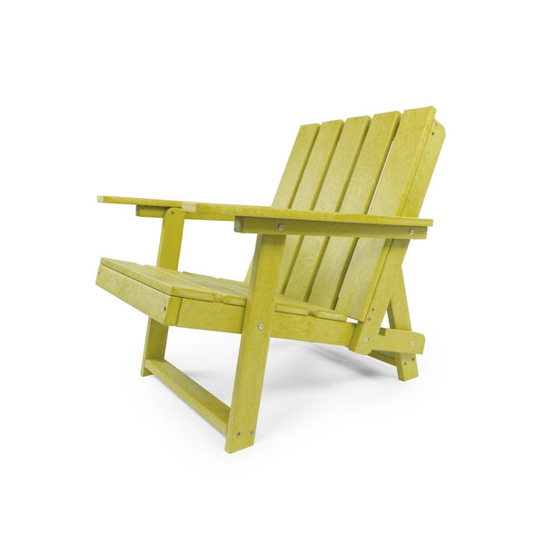 English Elm Shoreline Recycled Hdpe Folding Adirondack Chair Fully Assembled Modern Patio Seating Yellow B2745P409680
