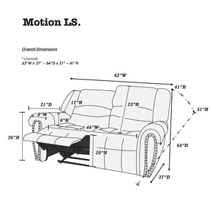 English Elm Plush Relax Manual Motion Loveseat – Luxurious Dark Brown Leather Couch For Ultimate Comfort & Style B011P205584-GIGA