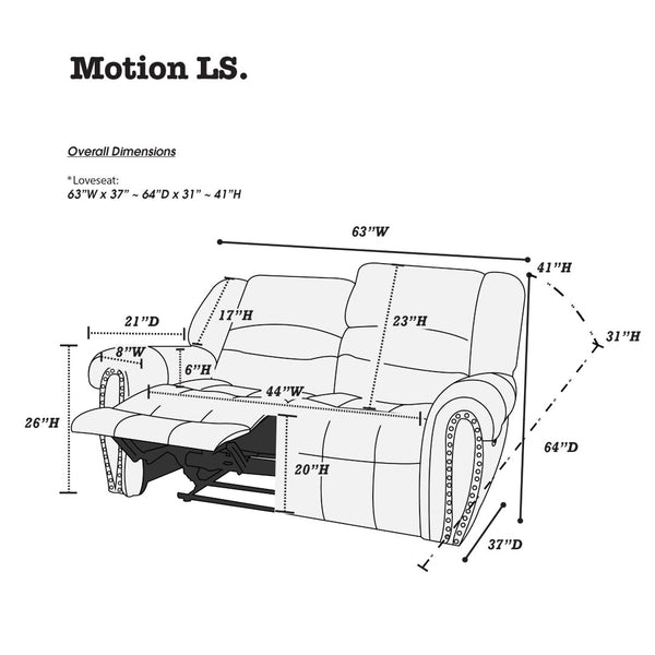 English Elm Plush Relax Manual Motion Loveseat – Luxurious Dark Brown Leather Couch For Ultimate Comfort & Style B011P205584-GIGA
