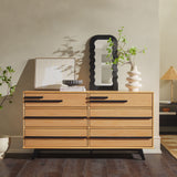 6-Drawer Solid Wood Modern Dresser Natural Pine BR6DREBDRBLNP-T Walker Edison