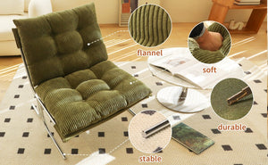 English Elm Modern Wingback Accent Chair Faux Leather Upholstery Chrome X Frame Living Room Green W2105P440976
