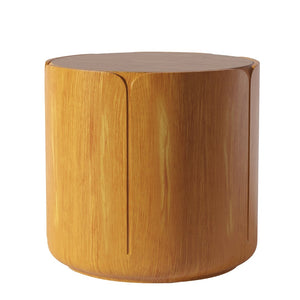 English Elm 19.29"h Tulip Mgo Round Accent Table Waterproof Wood Grain Finish Patio or Living Room Natural W757P387421