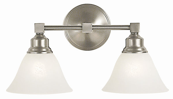 Framburg 2-light Sconce – Elegant Antique Brass Fixture With Classic American Craftsmanship For Timeless Style Brushed Nickel With White Marble Glass Shade Metal 2422 Bn/Wh