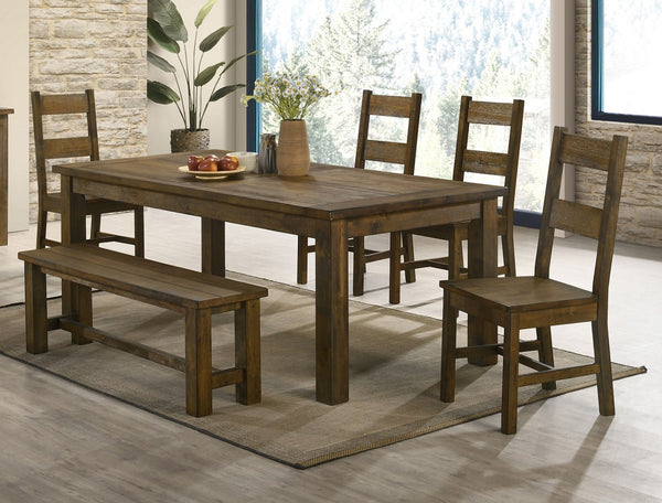 English Elm Set Of 2 Rustic Wooden Dining Chairs - Classic Farmhouse Style In Elegant Golden Brown Finish B016P223112-GIGA