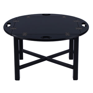 Carlisle Oval Wood Butler Table 2427111 Black Butler Specialty