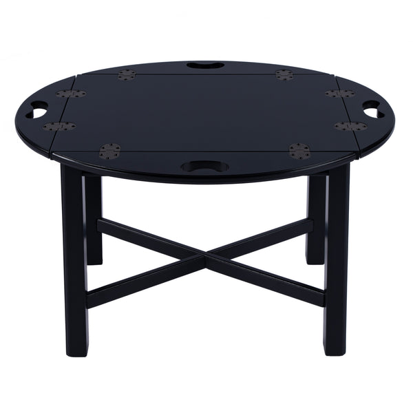 Carlisle Oval Wood Butler Table 2427111 Black Butler Specialty