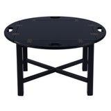 Carlisle Oval Wood Butler Table 2427111 Black Butler Specialty