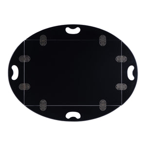Carlisle Oval Wood Butler Table 2427111 Black Butler Specialty