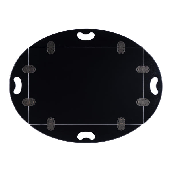 Carlisle Oval Wood Butler Table 2427111 Black Butler Specialty
