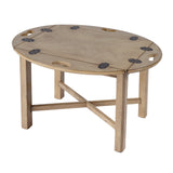 Carlisle Oval Wood Butler Table 2427424 Beige Butler Specialty