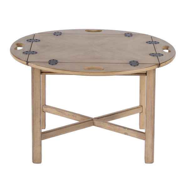 Carlisle Oval Wood Butler Table 2427424 Beige Butler Specialty
