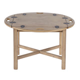 Carlisle Oval Wood Butler Table 2427424 Beige Butler Specialty